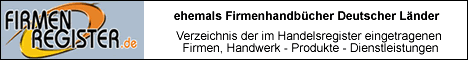 Firmenregister - Verzeichnis der im Handelsregister eingetragenen Firmen, Handwerk - Produkte - Dienstleistungen